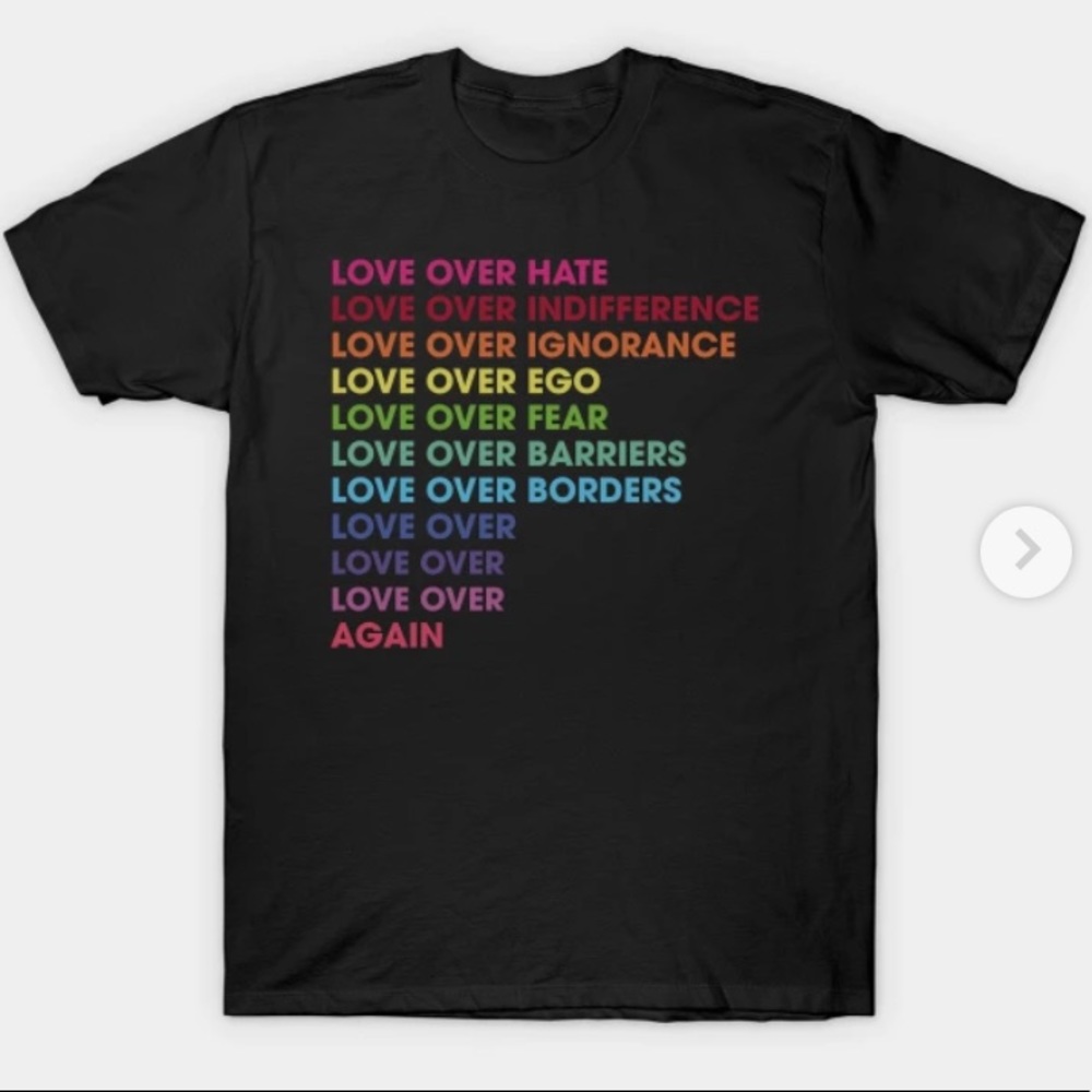 Love Over Hate Unisex T-Shirt